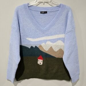 Unique Landscape Pattern Cozy Sweater